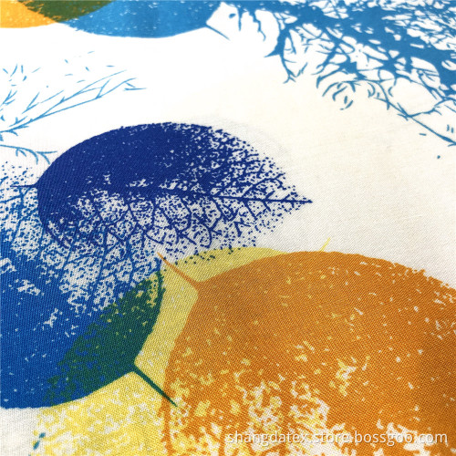 45S Rayon Screen Printed Leaf Design Woman Skirt